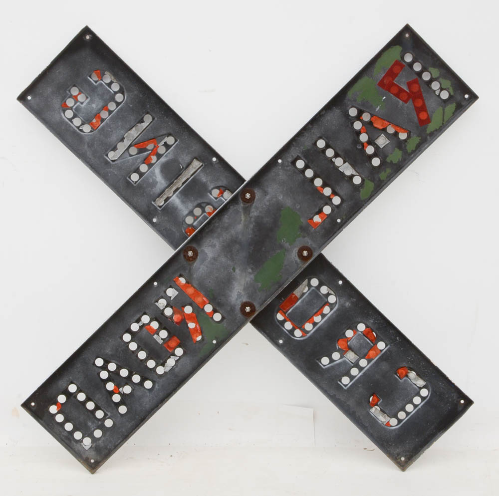 Vintage Railroad Crossing Sign