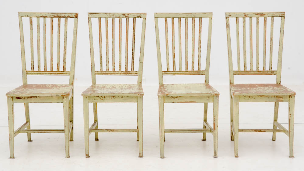 Set of Six Crate and Barrel French Provincial Style Dining Chairs