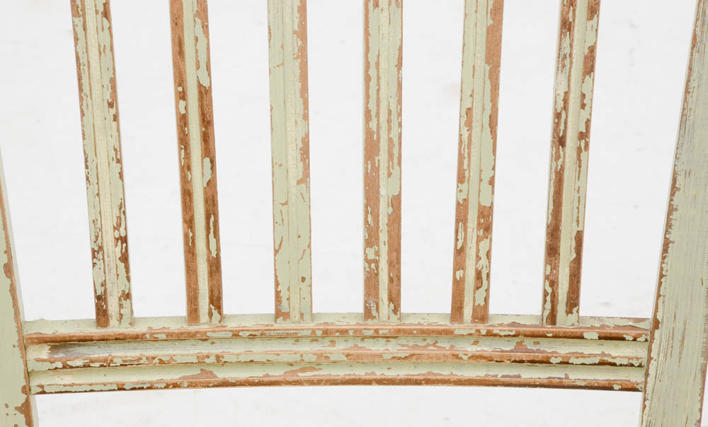 Set of Six Crate and Barrel French Provincial Style Dining Chairs