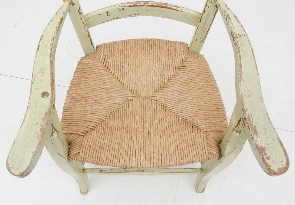 Set of Six Crate and Barrel French Provincial Style Dining Chairs