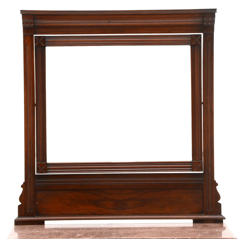 Victorian Steinkamp & Co Walnut Marble Top Dresser with Mirror