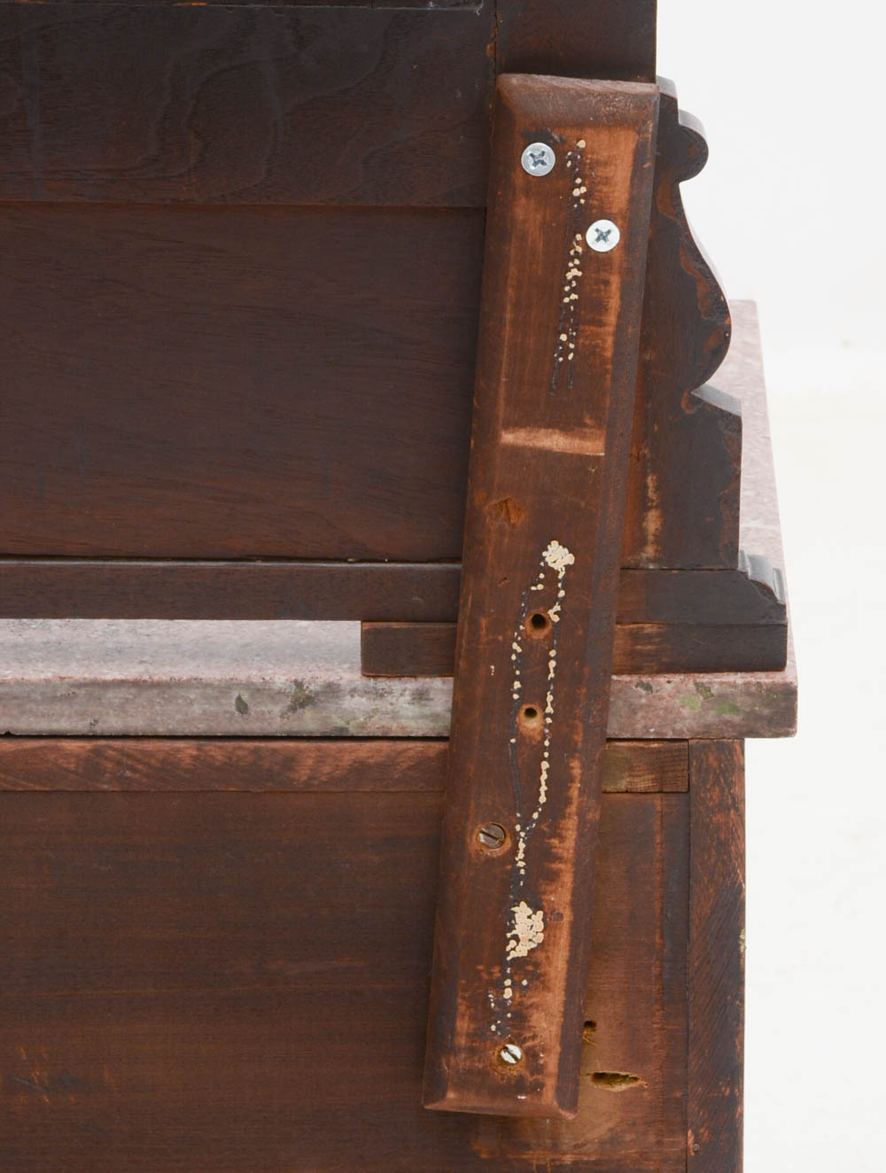 Victorian Steinkamp & Co Walnut Marble Top Dresser with Mirror