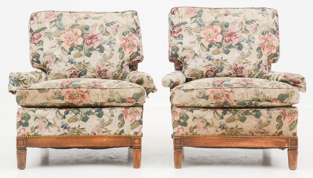 Pair of Floral Armchairs