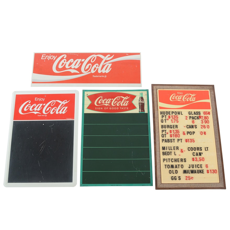 Vintage Coca-Cola Menu Board and Signs
