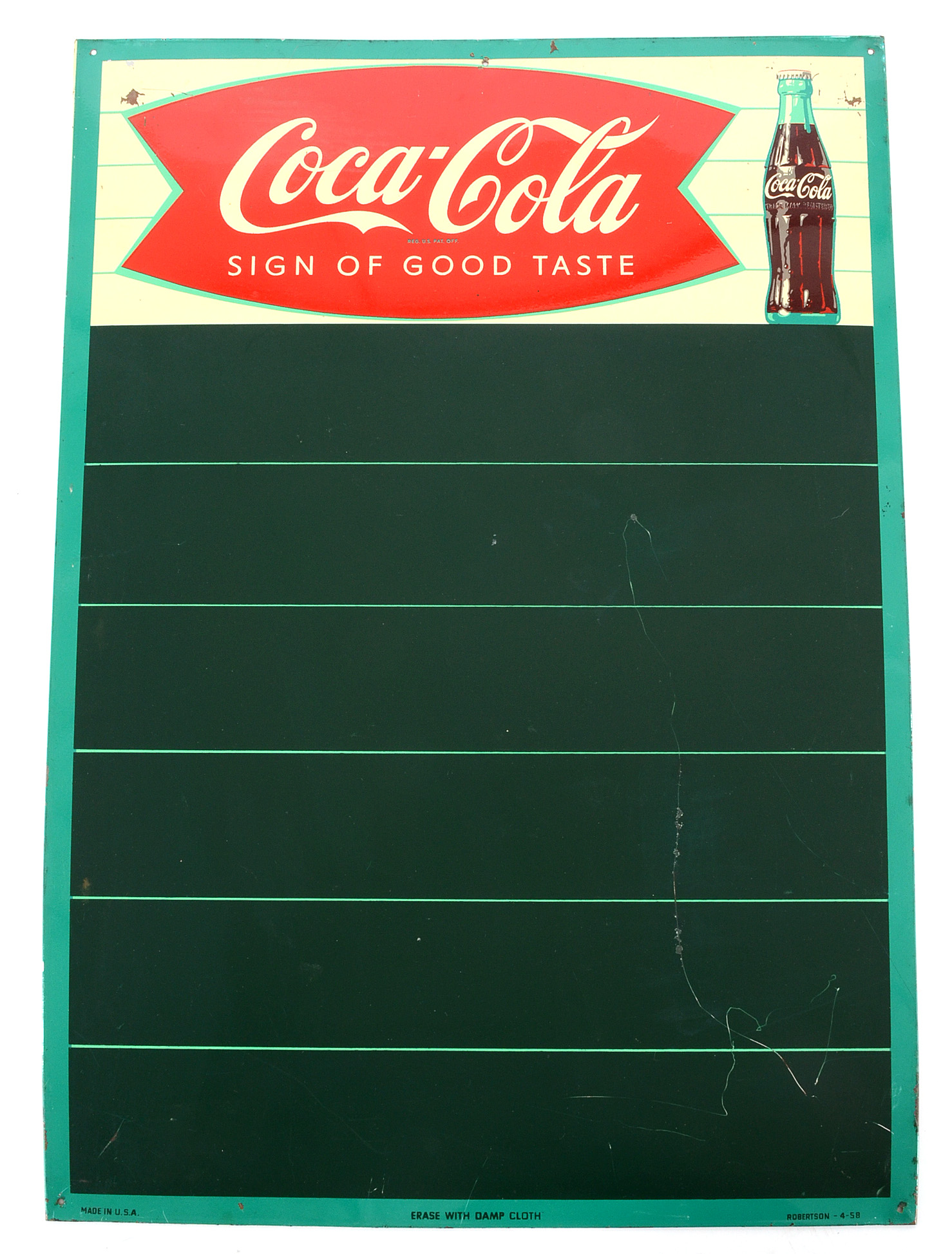 Vintage Coca-Cola Menu Board and Signs