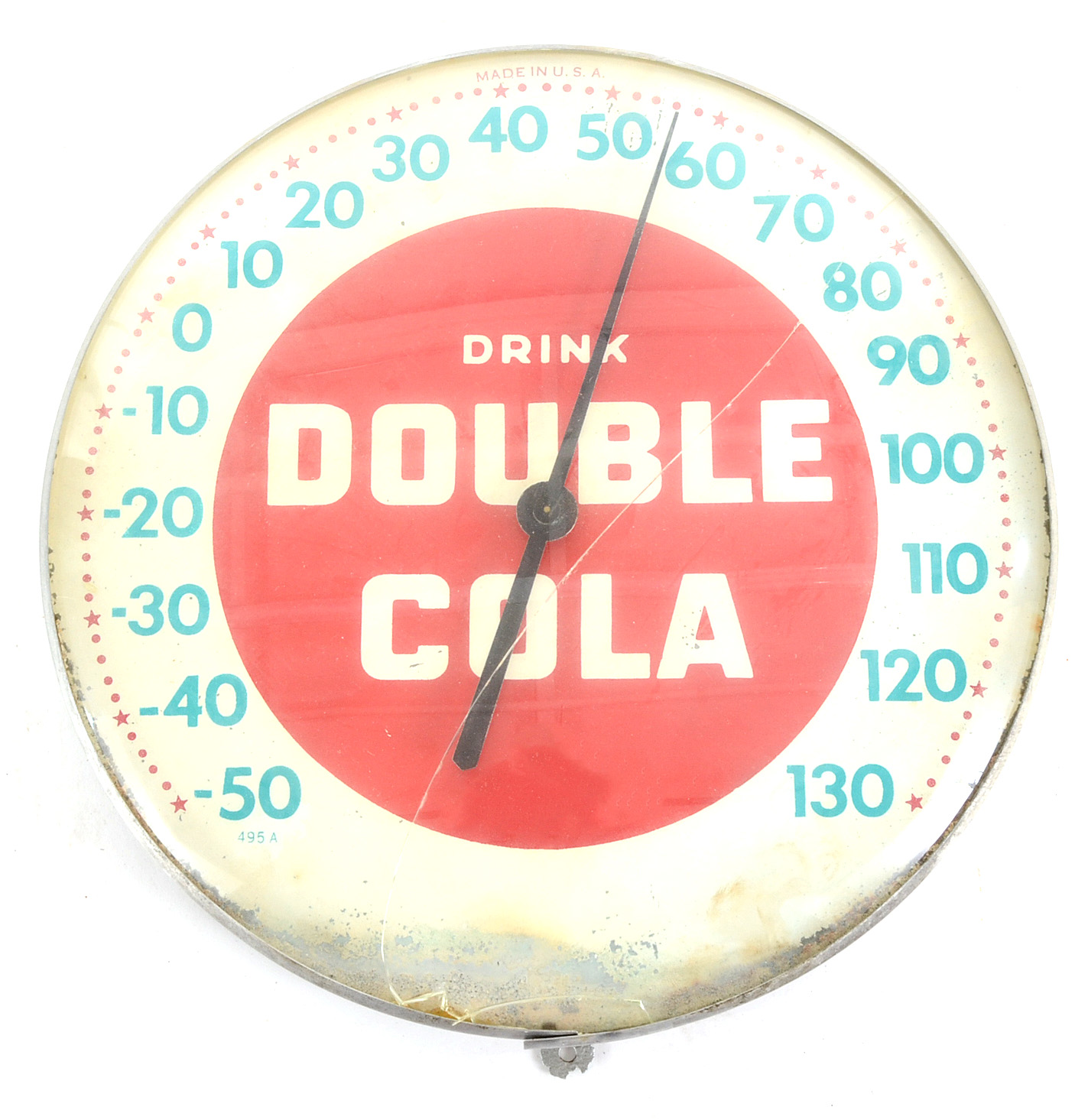 Vintage Coca-Cola and Double Cola Advertisement Thermometers