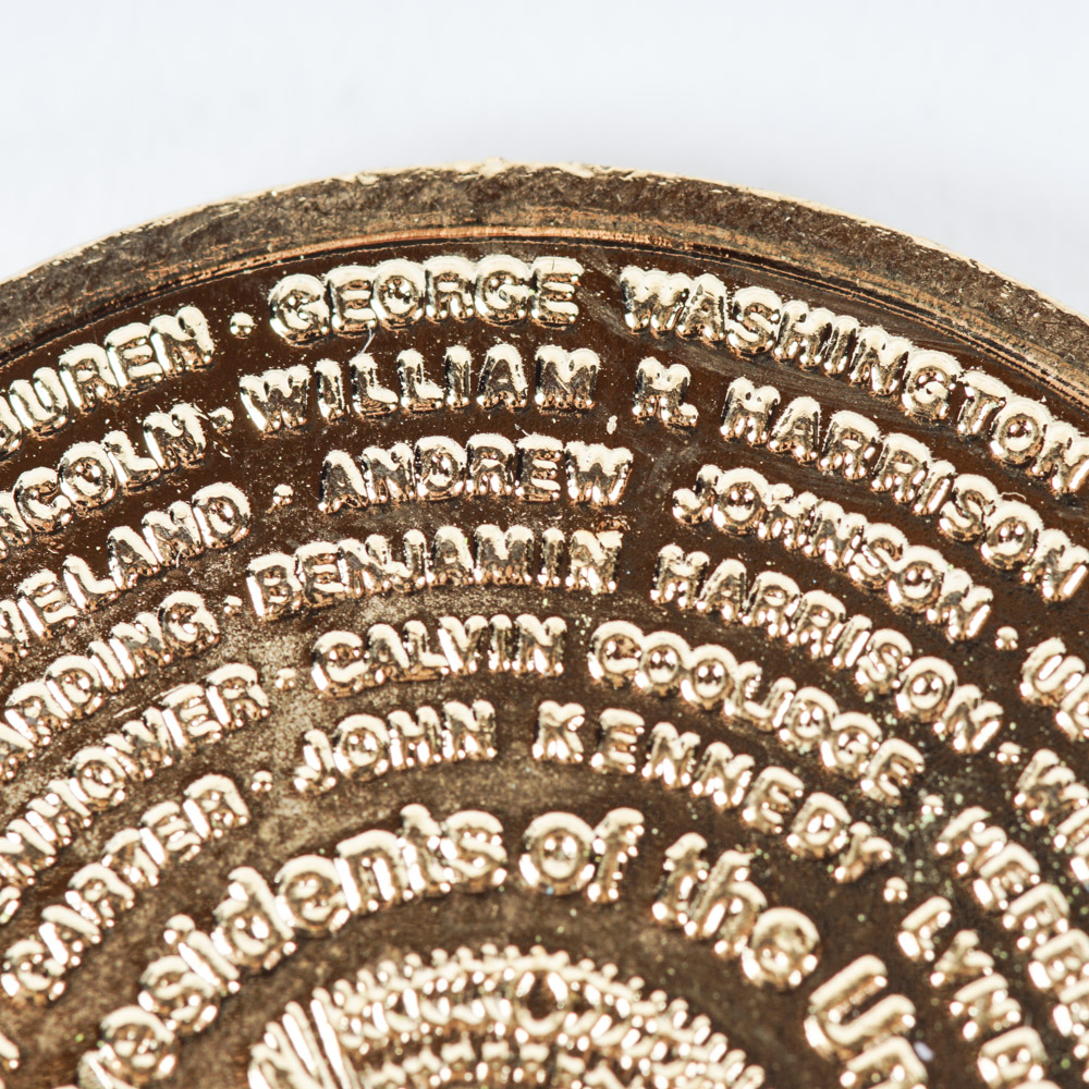 The 38 Presidents Of The United States 1776-1980 Gold Plated Medallions