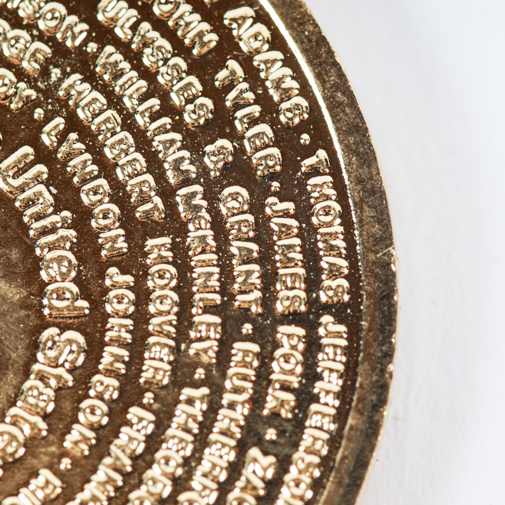 The 38 Presidents Of The United States 1776-1980 Gold Plated Medallions