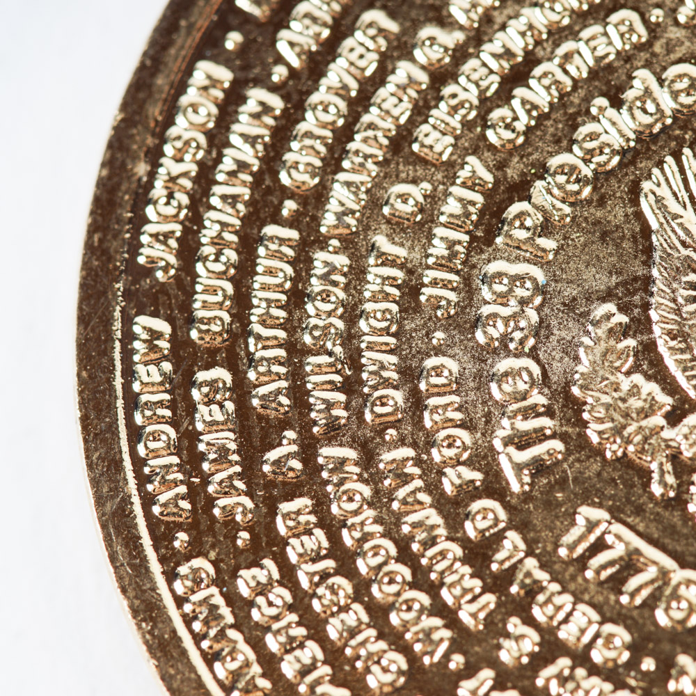 The 38 Presidents Of The United States 1776-1980 Gold Plated Medallions