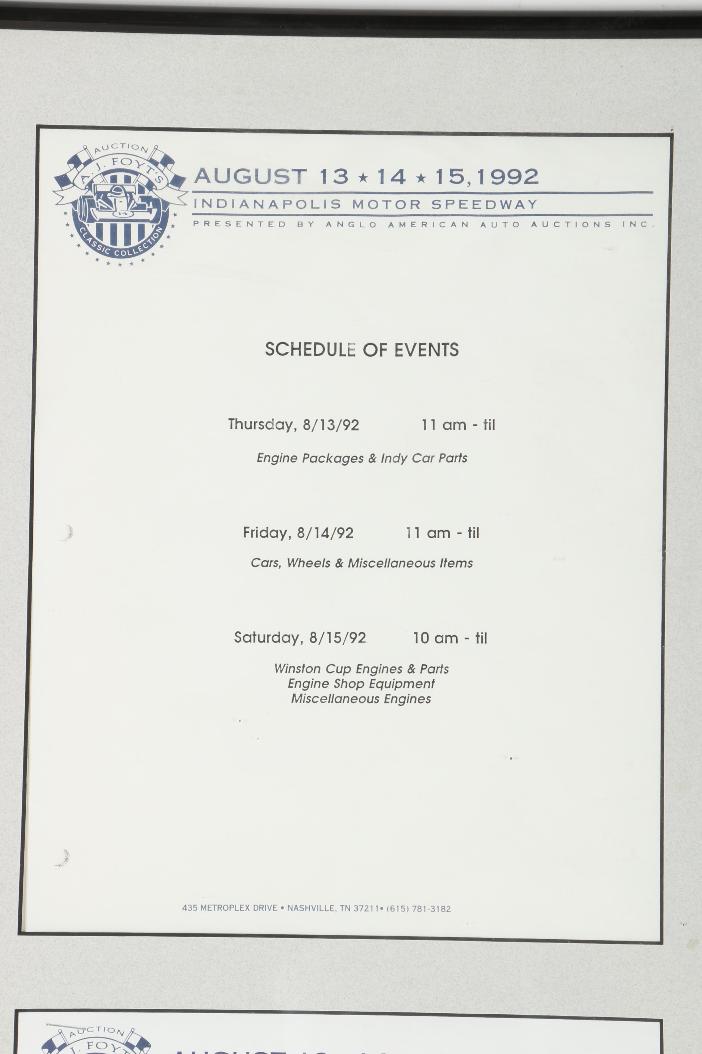 Racing Memorabilia Signed by A.J. Hoyt