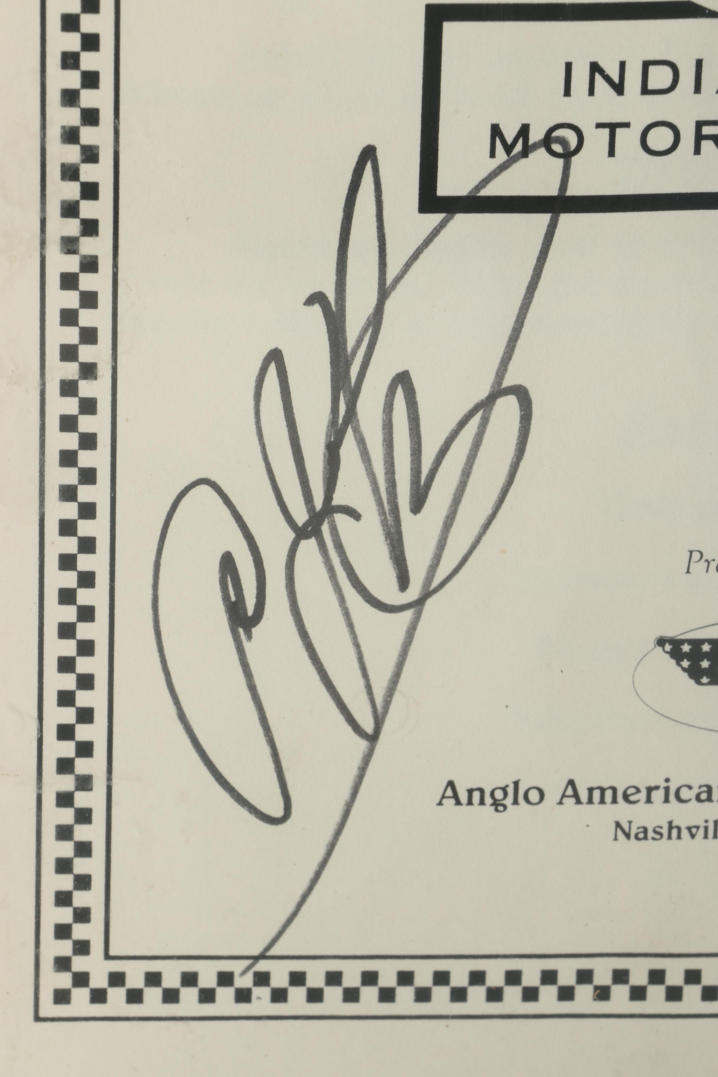 Racing Memorabilia Signed by A.J. Hoyt