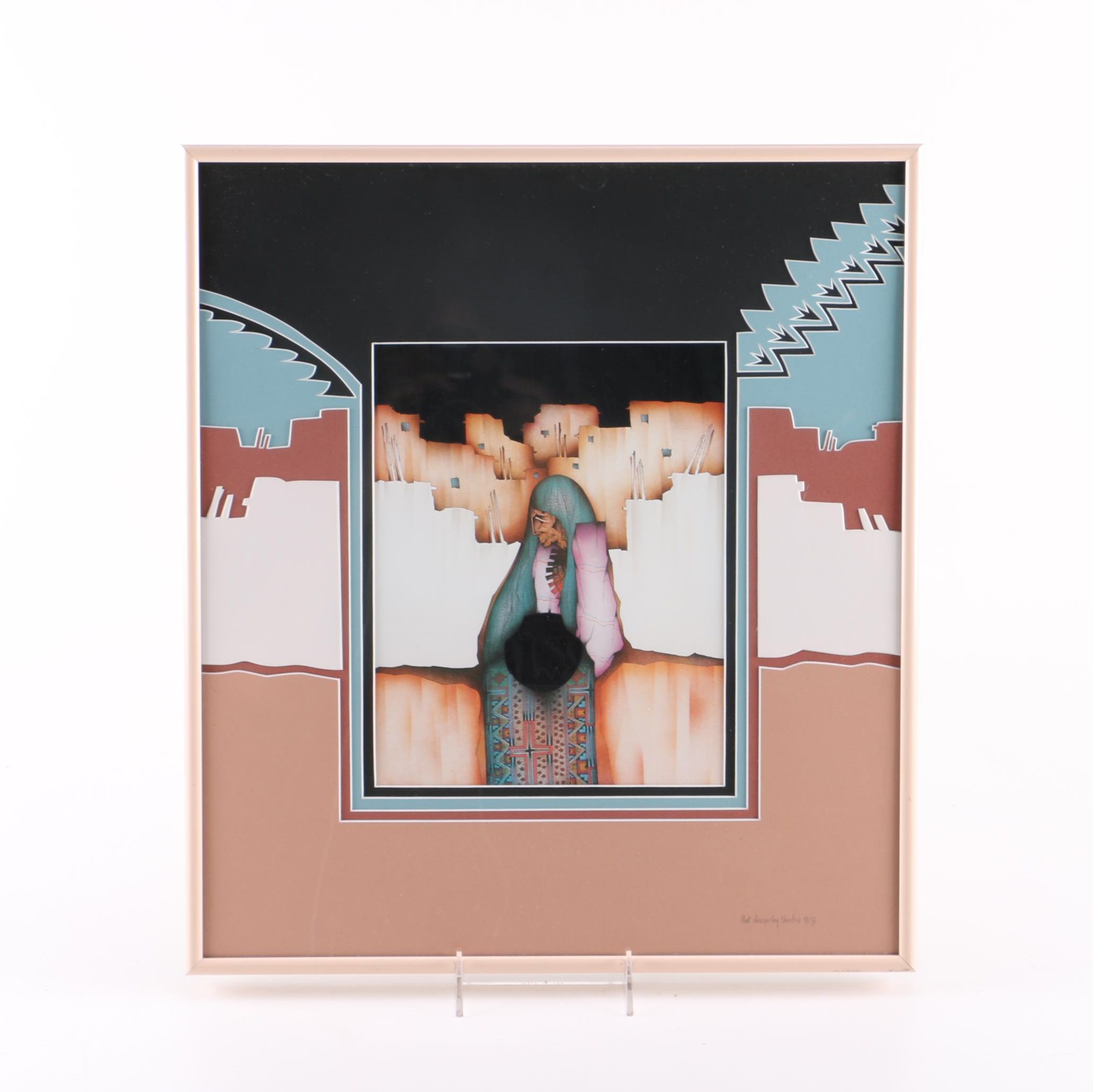 Amado Maurilio Pena Offset Lithograph After "San Ildefonso"