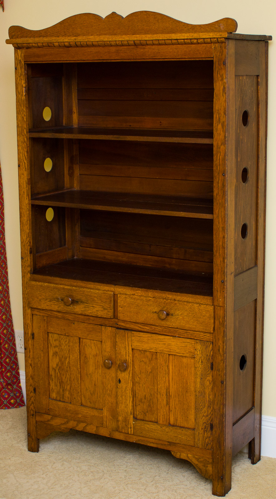 Antique Oak Pie Safe Cabinet
