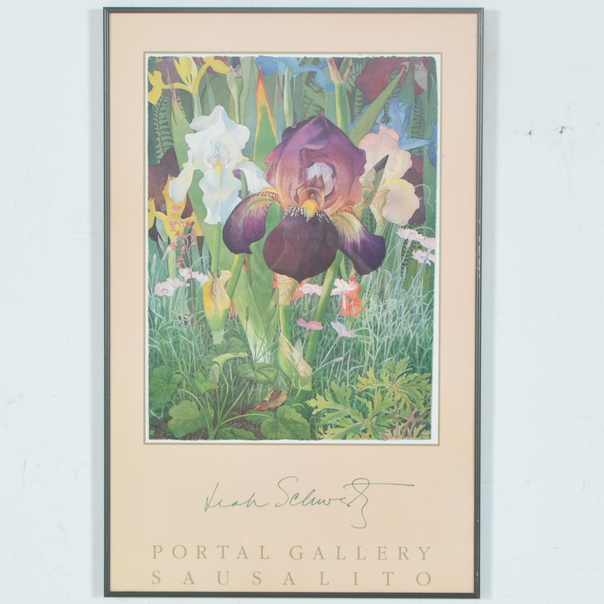 Leah Schwartz Framed Irises Poster