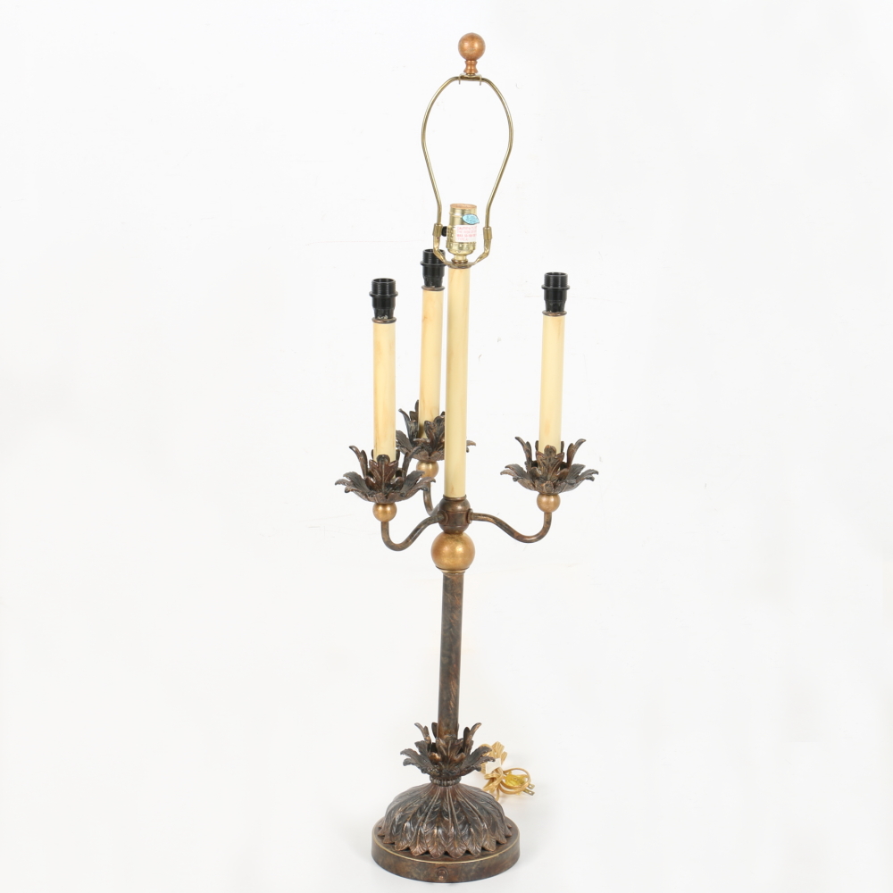 Foliate Motif Vintage Table Lamp