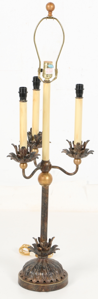 Foliate Motif Vintage Table Lamp