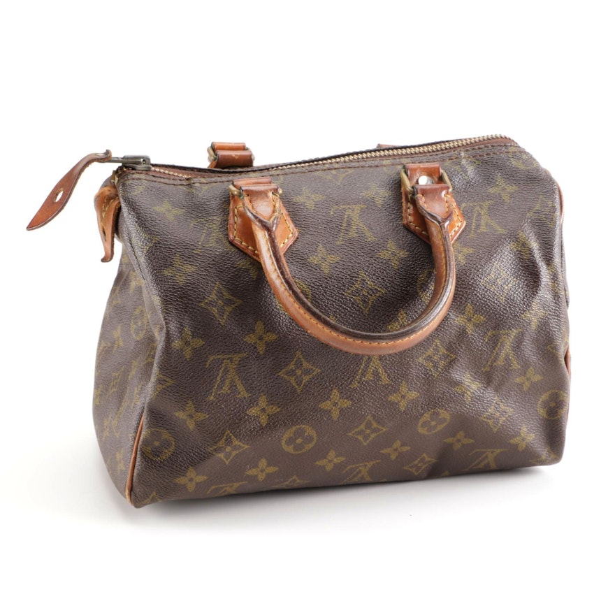 Louis Vuitton Monogrammed Canvas Speedy Handbag