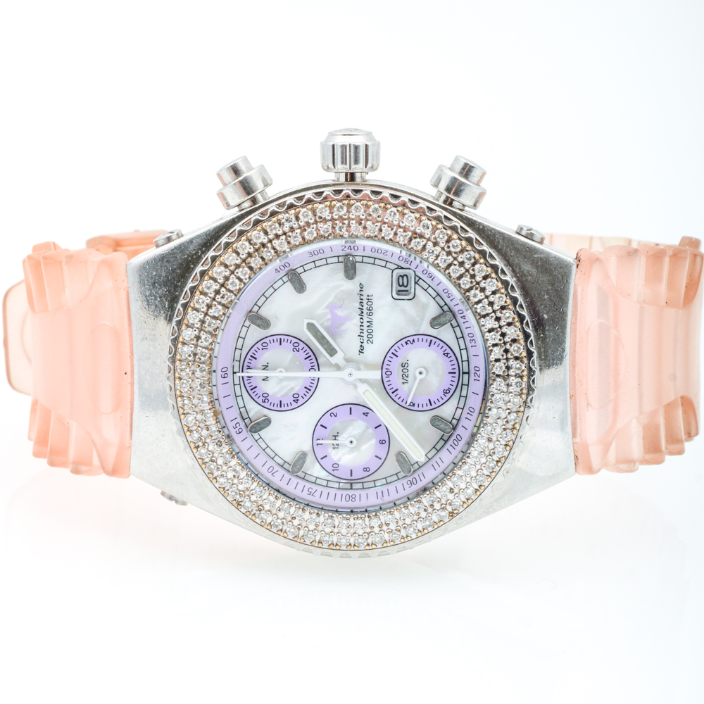 Technomarine Women's 1.00 CTW Diamond Chronograph Watch