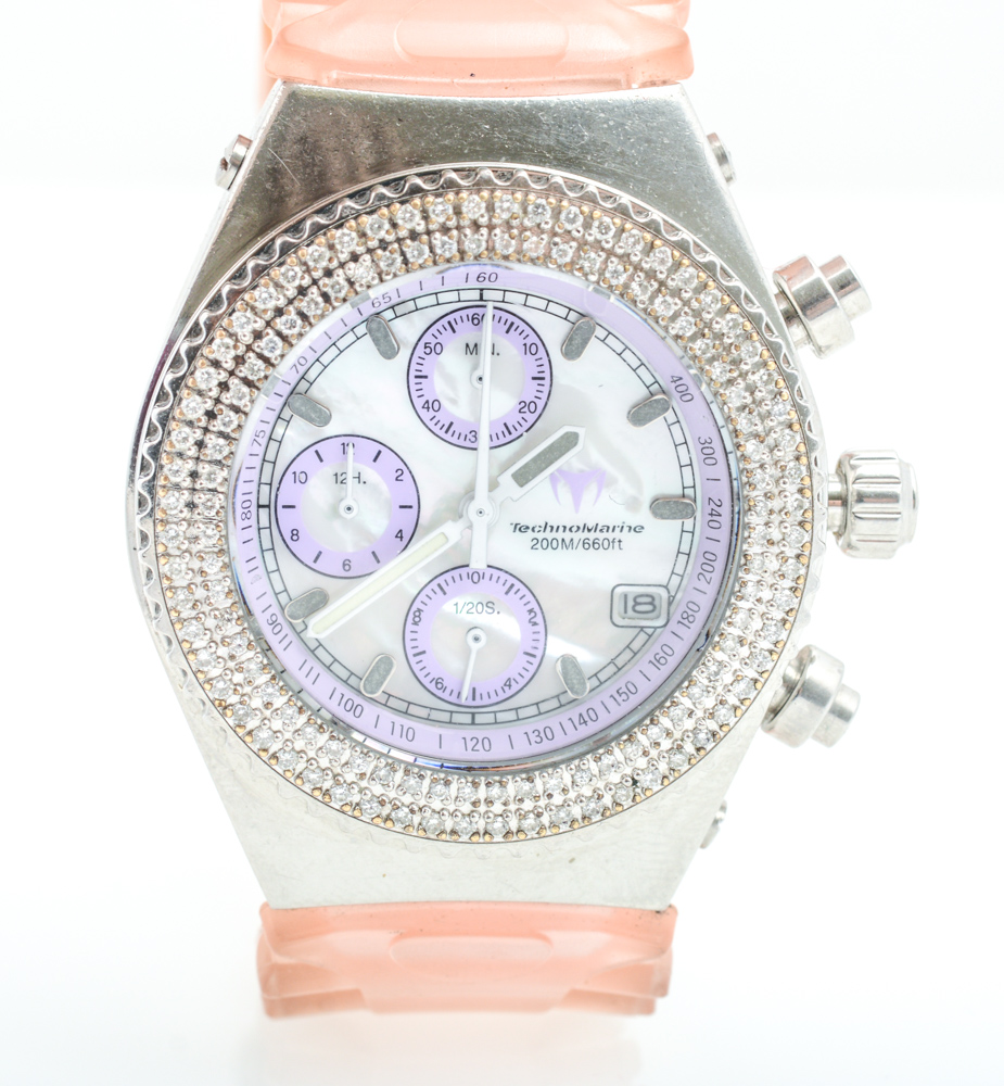 Technomarine Women's 1.00 CTW Diamond Chronograph Watch