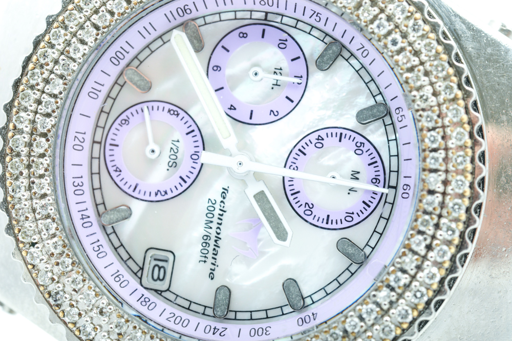 Technomarine Women's 1.00 CTW Diamond Chronograph Watch