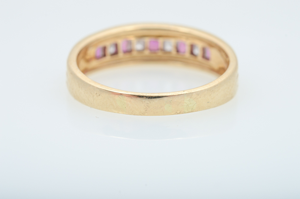 14K Yellow Gold 0.50 CTW Ruby and 0.32 CTW Diamond Ring