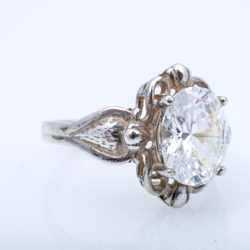 Sterling Silver Cubic Zirconia Ring