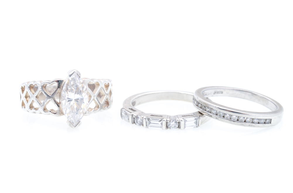 Sterling Silver Cubic Zirconia Rings