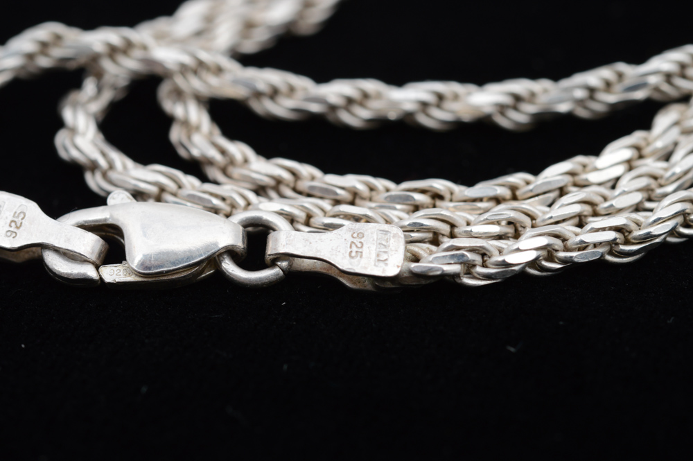 Sterling Silver 135.93 CT Beryl and 2.78 CTW Sapphire Necklace