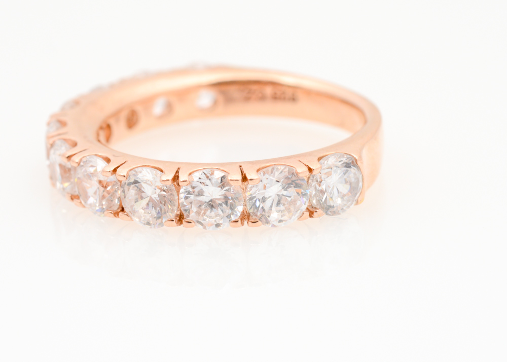 Gold Plated Sterling Silver Sapphire, Diamond, and Cubic Zirconia Jewelry