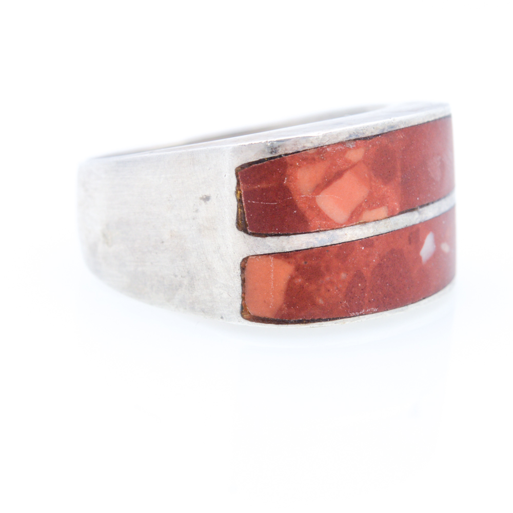 Sterling Silver Synthetic Stone Rings