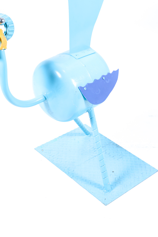 Metal Folk Art Roadrunner Statue