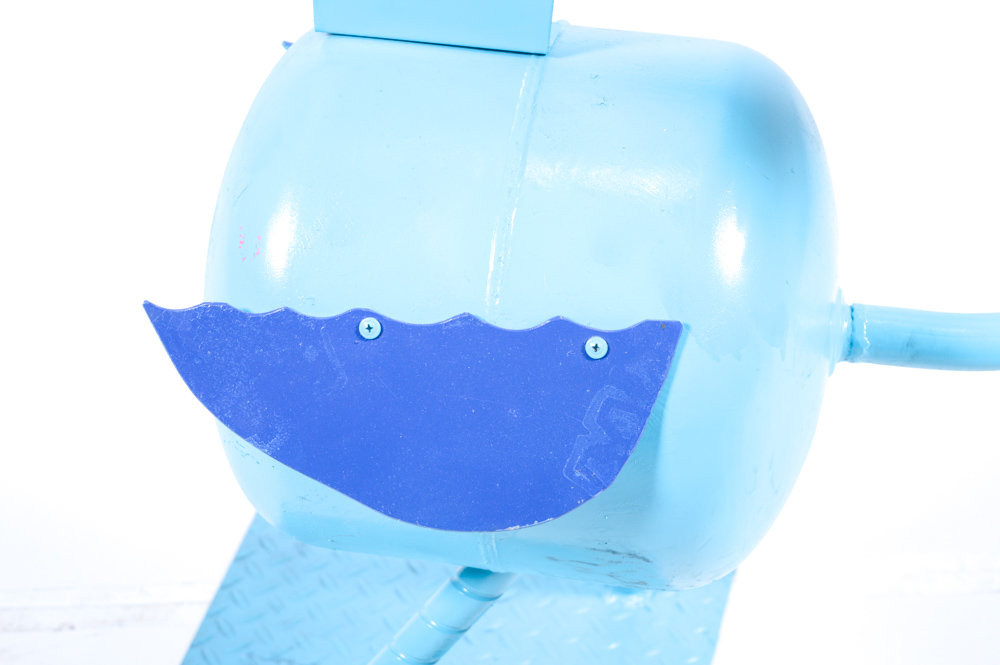 Metal Folk Art Roadrunner Statue