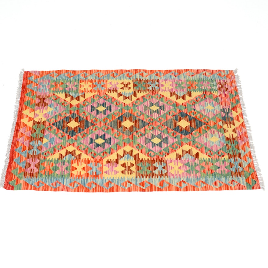 Hand Woven Turkish Abrashed Kilim