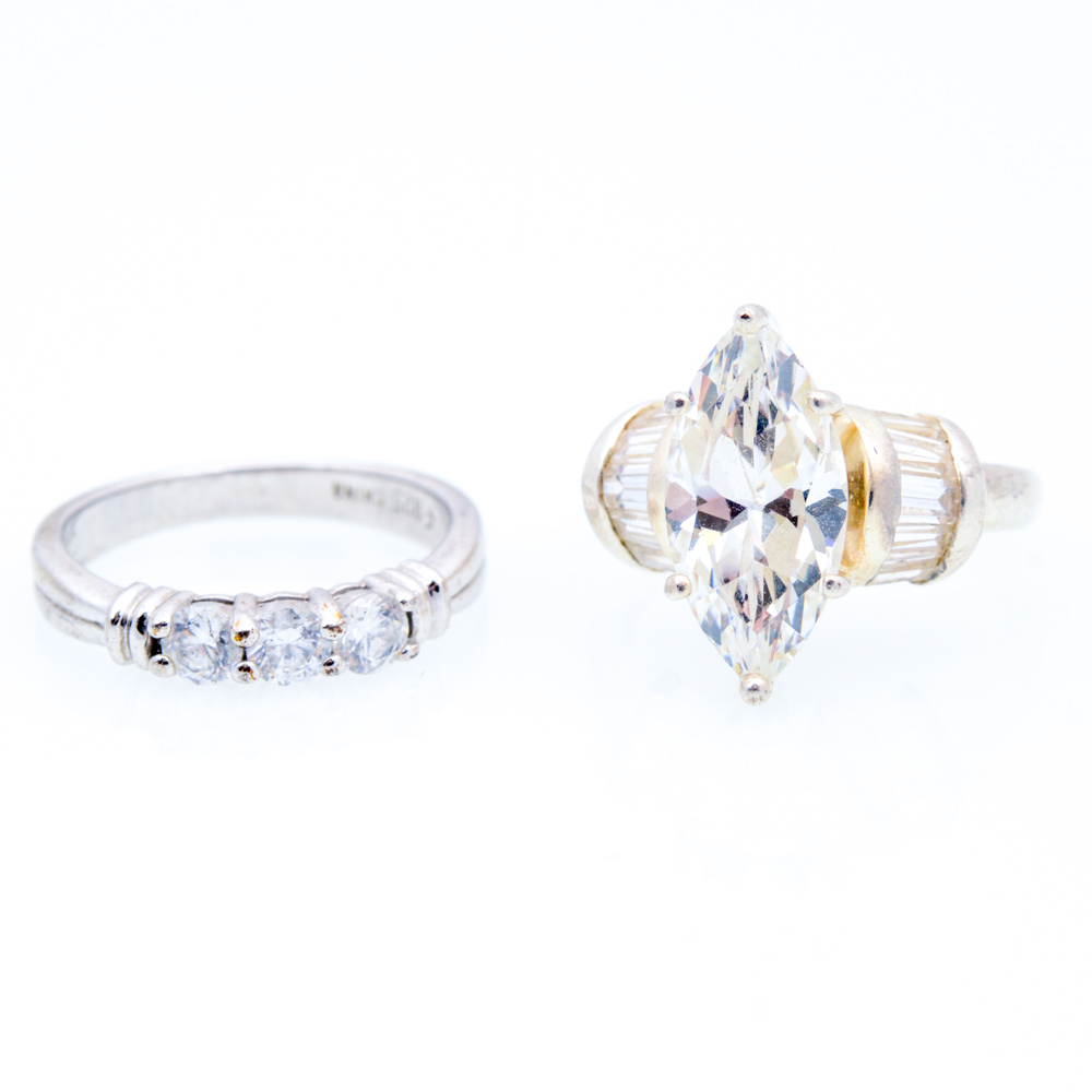 Sterling Silver Cubic Zirconia Rings