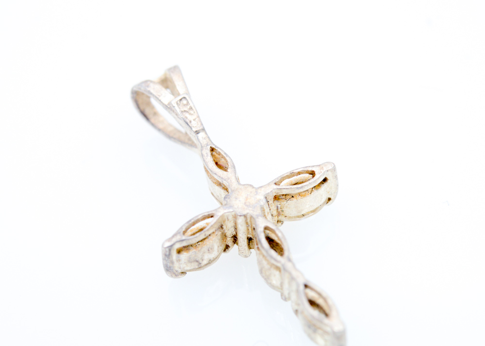 Sterling Silver Imitation Stone and Cubic Zirconia Jewelry