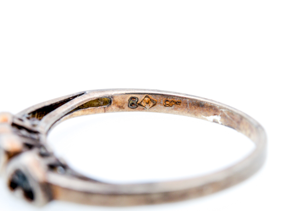 Sterling Silver Imitation Stone and Cubic Zirconia Jewelry