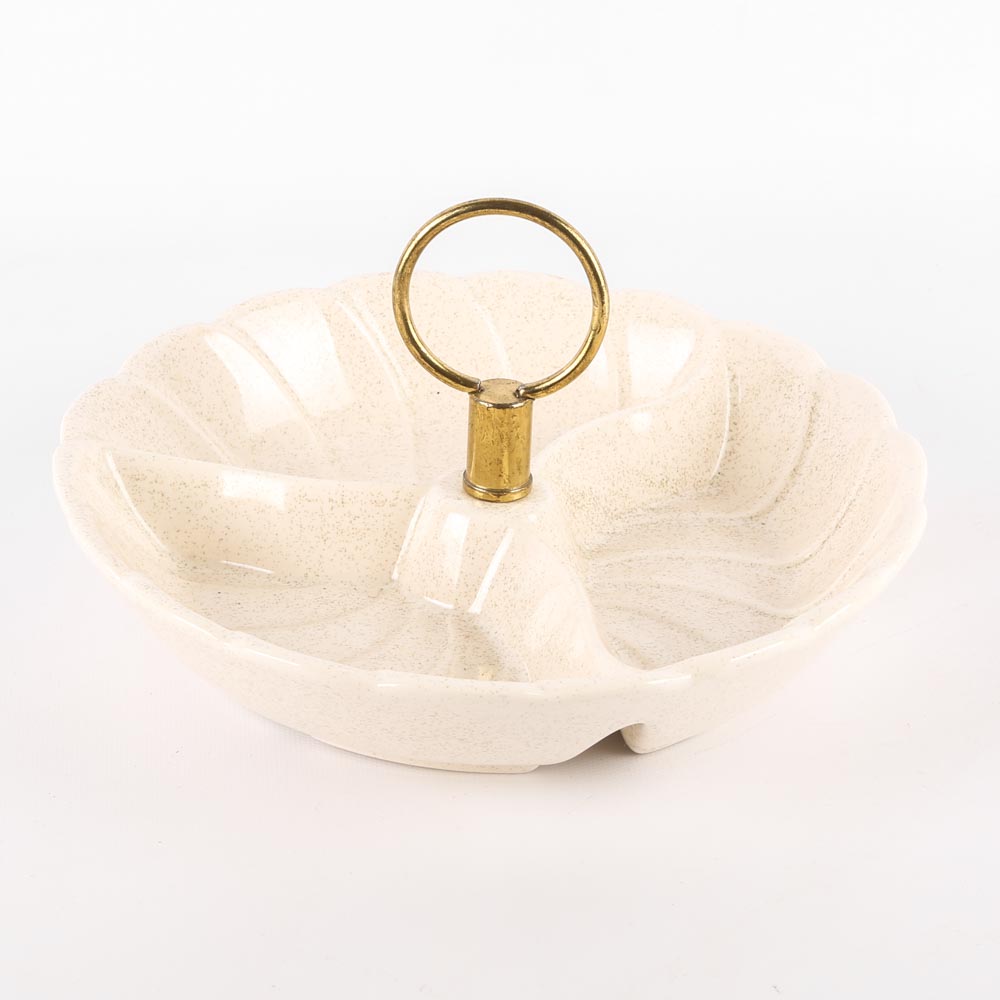 Vintage Three-Part Handled Relish Tray