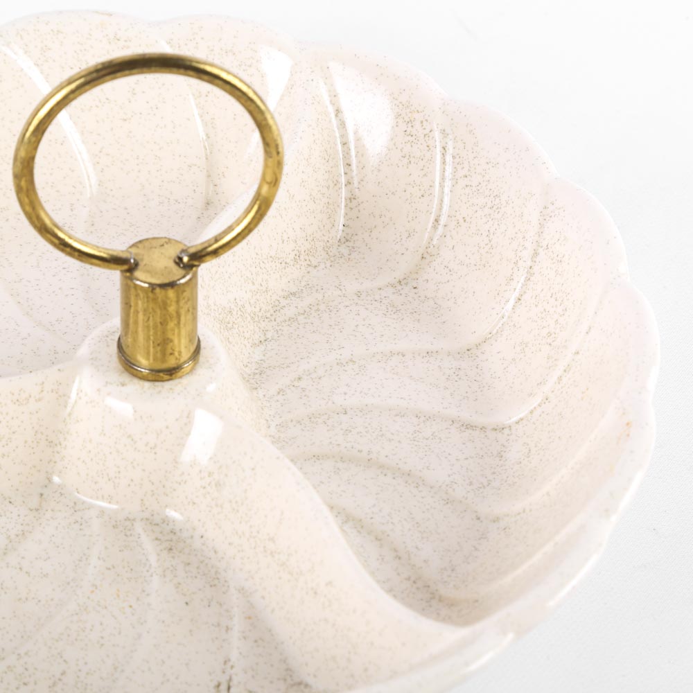 Vintage Three-Part Handled Relish Tray