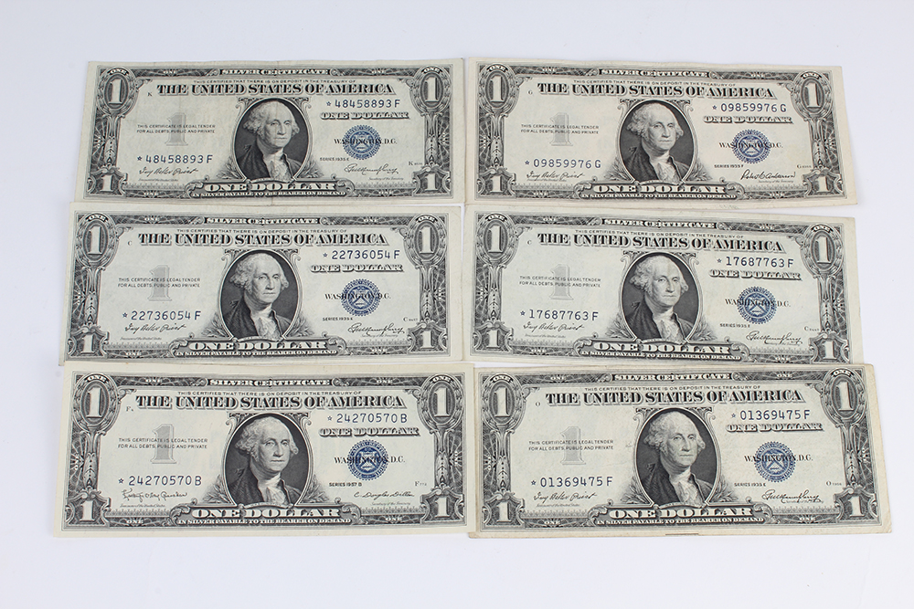 One Dollar, Two Dollar, and Five Dollar Silver Certificates