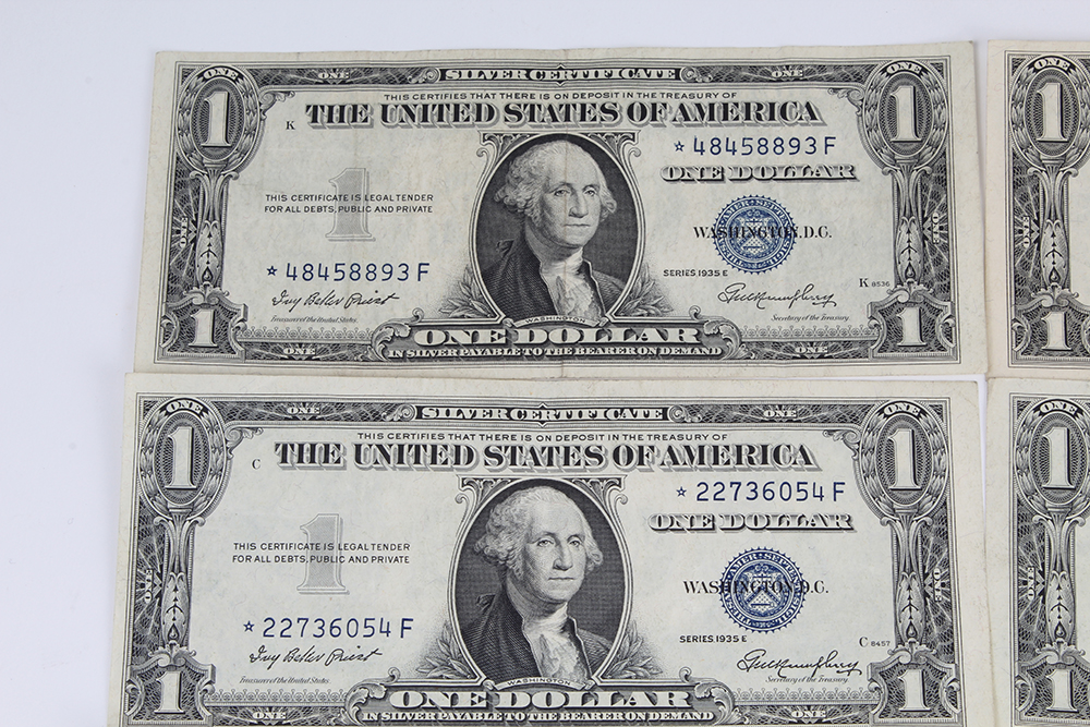 One Dollar, Two Dollar, and Five Dollar Silver Certificates