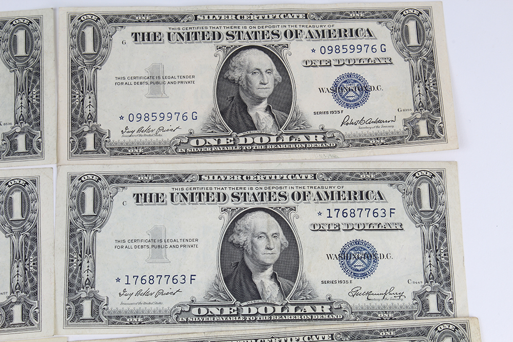One Dollar, Two Dollar, and Five Dollar Silver Certificates