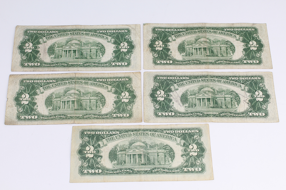 One Dollar, Two Dollar, and Five Dollar Silver Certificates
