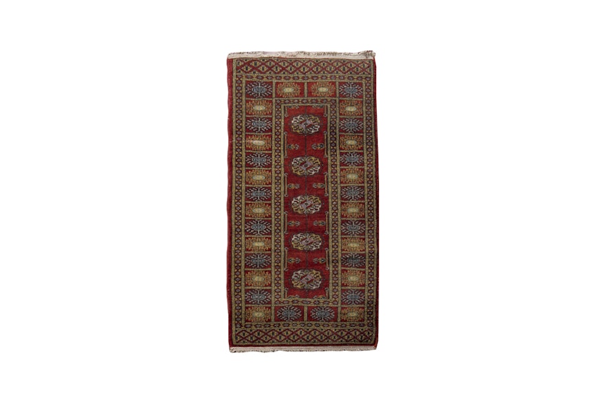 Hand-Knotted Tekke-Style Bokhara Accent Rug