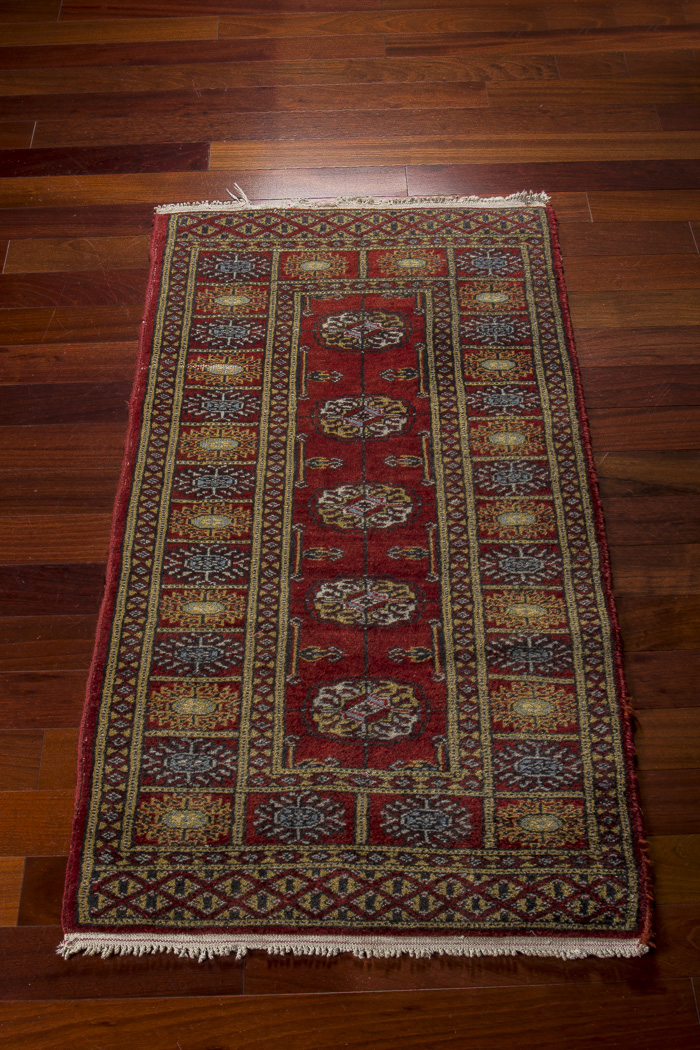 Hand-Knotted Tekke-Style Bokhara Accent Rug