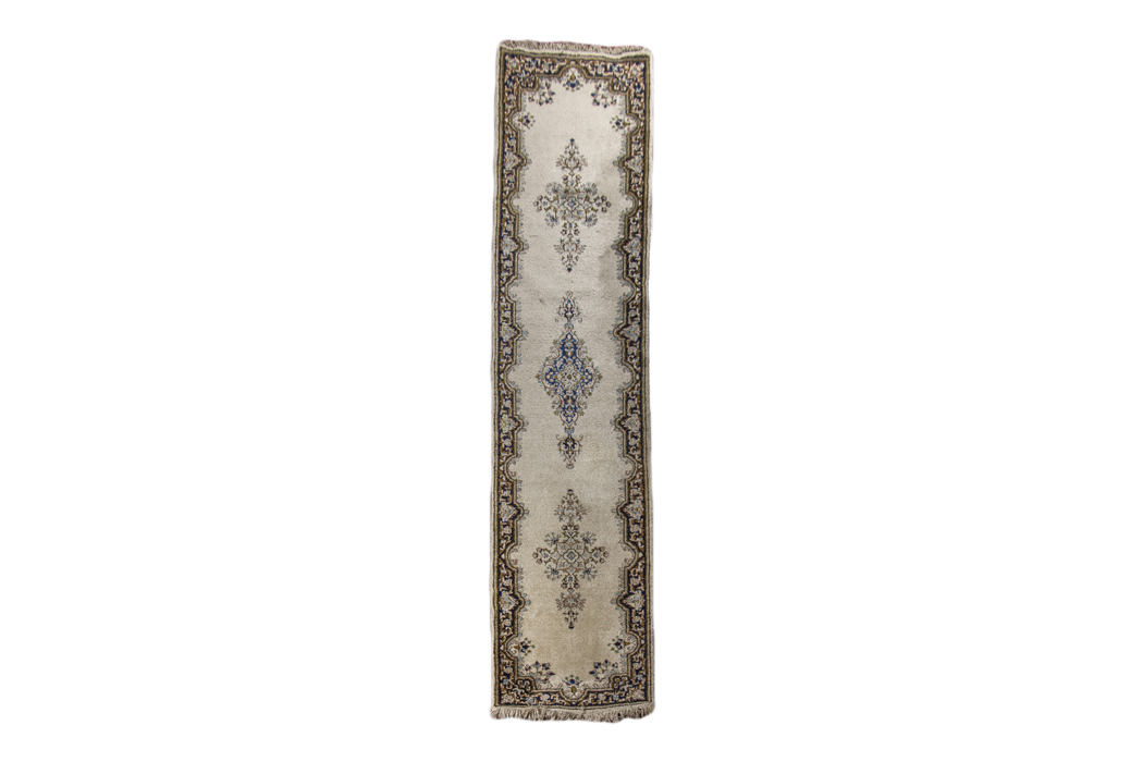 Hand-Knotted Iranian Persian Lambs Wool Carpet Runner