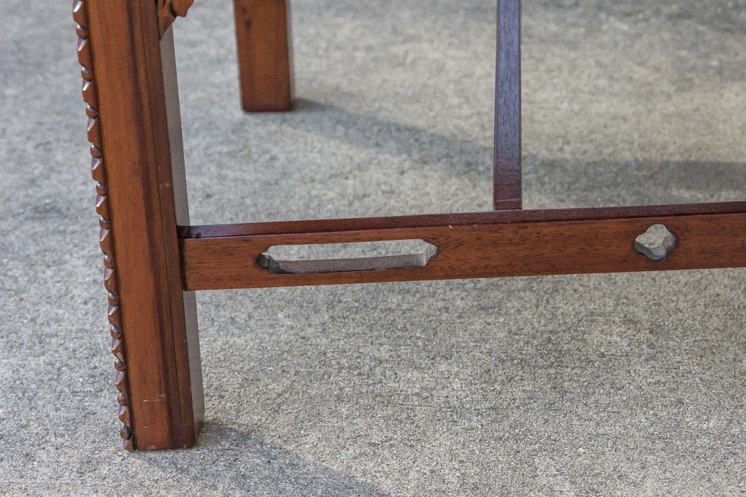 White Floral Motif Armchair