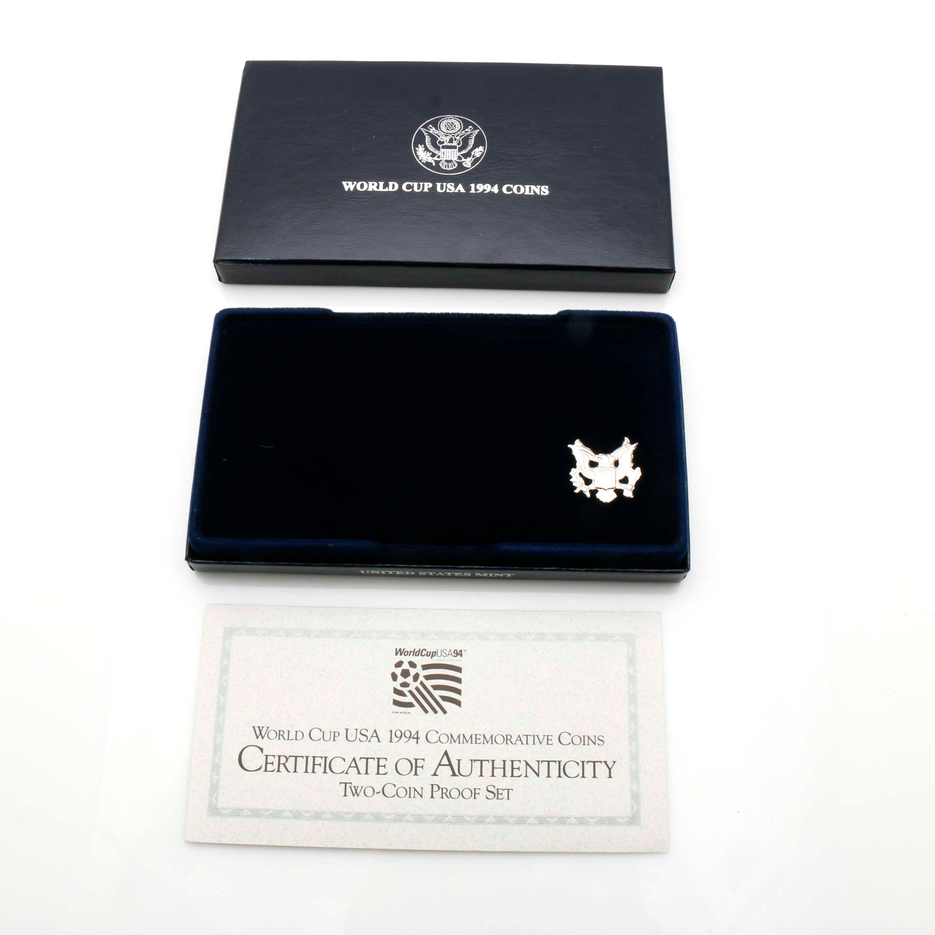 1994 World Cup Commemorative Proof Silver Dollar and Half Dollar