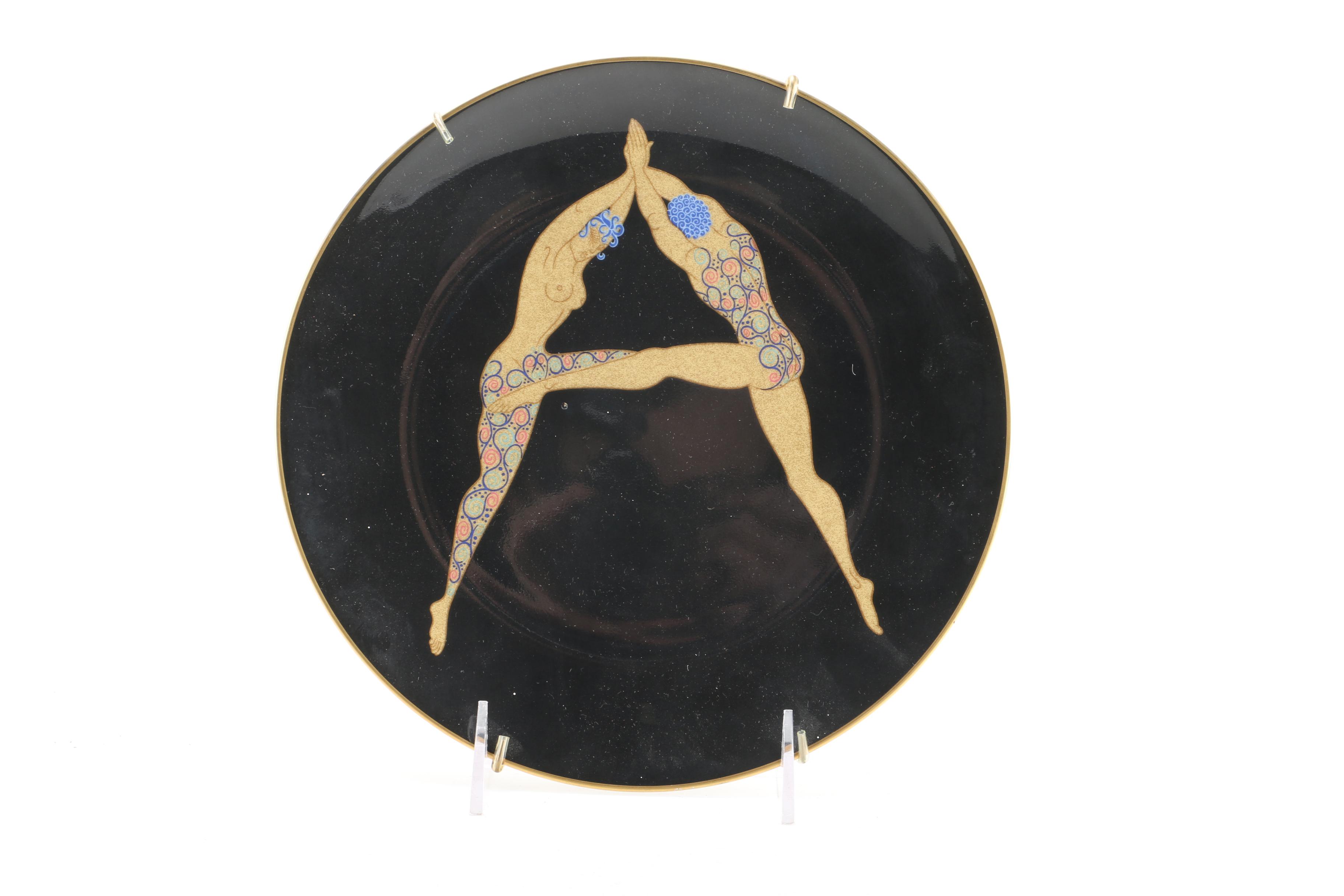 Pair of Erte Decorative Plates