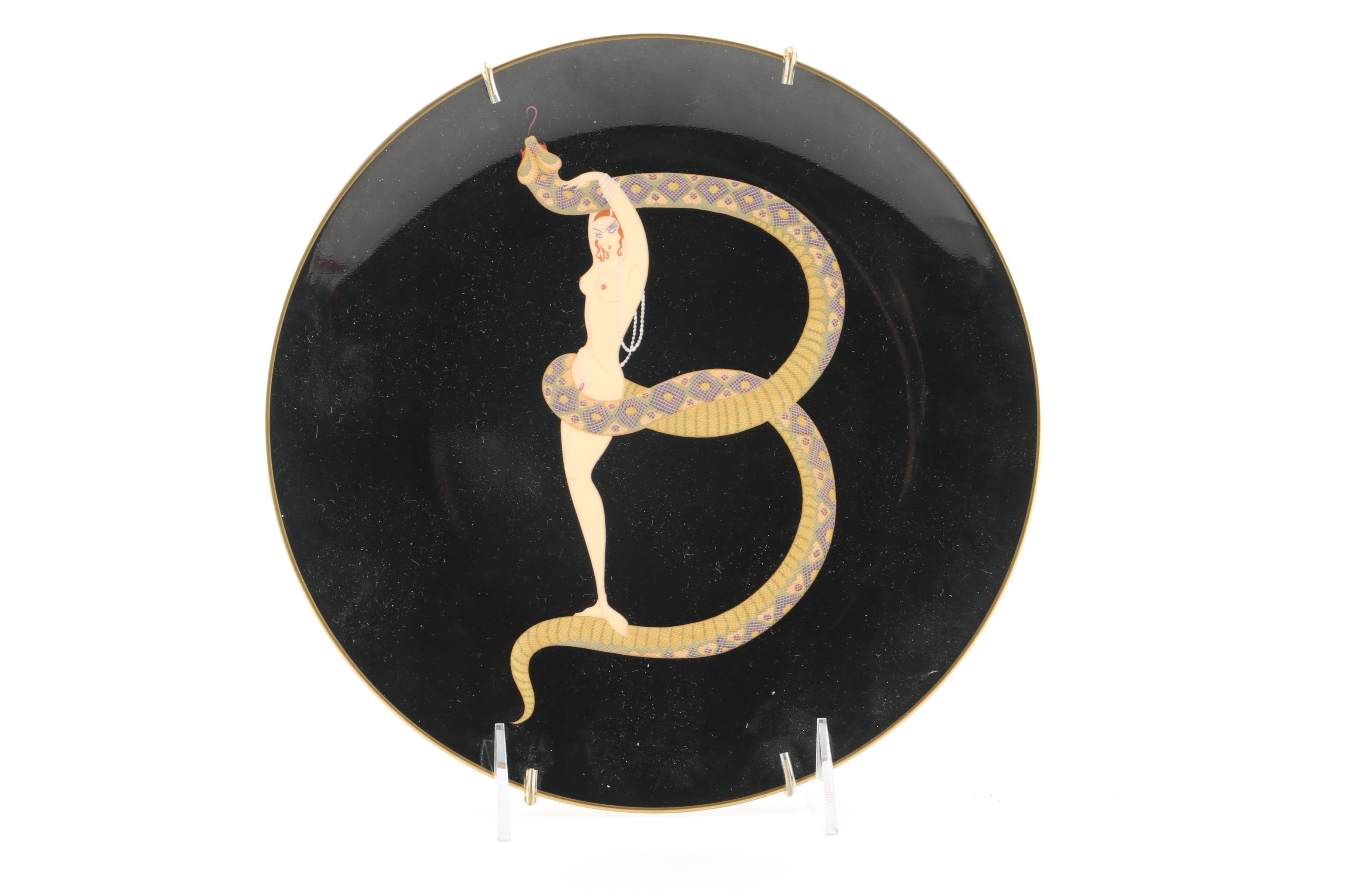 Pair of Erte Decorative Plates