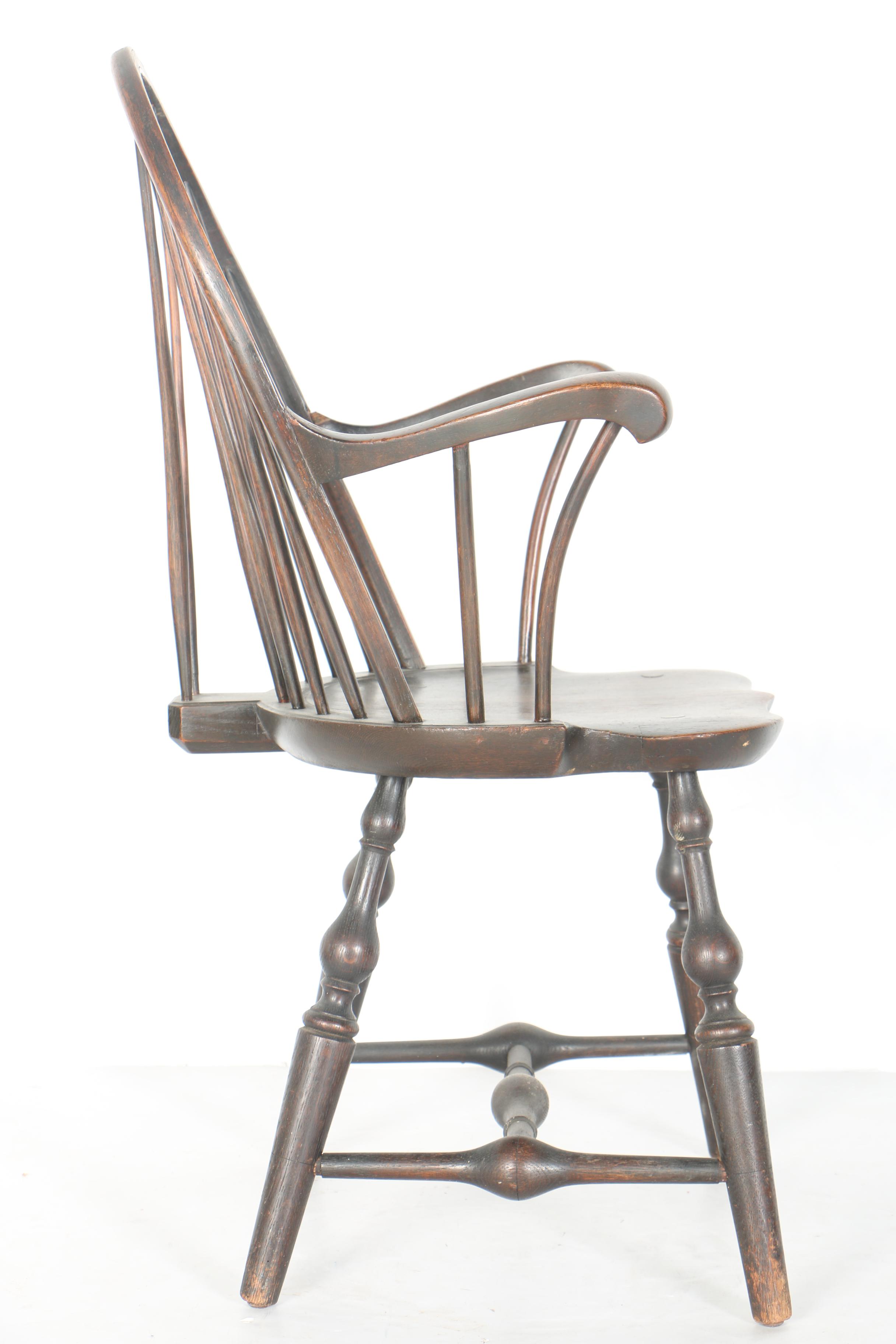 Colonial Revival Period Windsor Braceback Chair